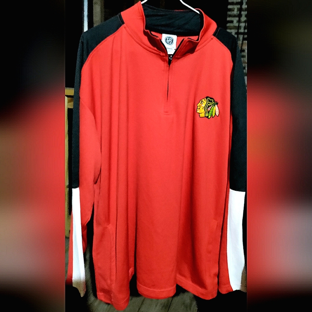 NEW Chicago Blackhawks Mock Neck Shirt! NHL. 2XL, Men. Unisex Item